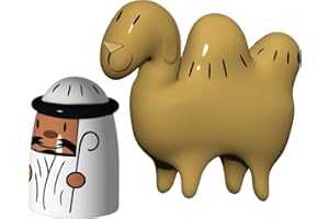 Alessi AMGI23SET - Set 2 statuine in porcellana Amir e Camelus