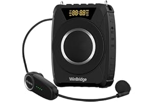 RESPONSEBRIDGE 20W Bluetooth Amplificador de Voz Micrófono Inalámbrico para Profesores, Portátil Impermeable Amplificador de Voz Personal Mic Auriculares y Sistema de Altavoces M801