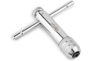 Gunpla Adjustable T-Handle Ratchet Tap Holder M5–M12 Threading Wrench Hand Machine Ratcheting Screw T-Shaped Tapping Thread Metric Plug Tapper Tool