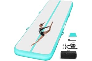 PPXIA Airspot Air Track Matte – Air Roll Air Barrel ginnastica, tappetino da ginnastica con borsa e pompa, tappetino da allenamento per casa, taekwondo, yoga, palestra, fitness