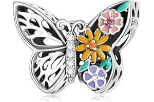 ZaliOan Abalorio para Pulsera Pandora&Chamilia,Dijes De Plata De Ley 925,Originales Bead Charm para Collare- Jardín Secreto