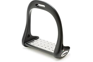 LORENZINI 2 Steigbügel 6,5cm Titan, schwarz-matt, Springen