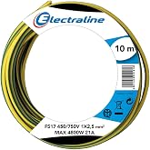 Electraline 13171 FS17 Single Pole Cable Section 1 x 2.5 mm&sup2; Yellow/Green 10 m