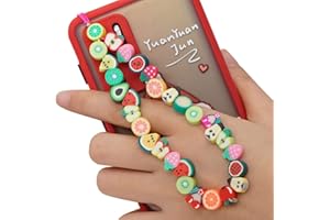 LICHENGTAI Böhmische Handykette Handy Straps Vintage Neue Acryl Lächeln Stern Perlen Kette Bunte Perlen Strap Telefon Anhänger für Mobile Mobile Phone Chain Handy Schmuck Hängen Chian für Frauen