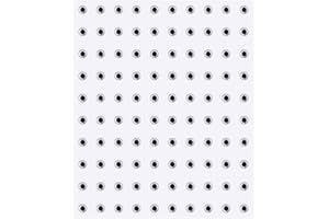 VGEBY Ojos de Cebo de Pesca, 100 Piezas Simulación 3D Ojos de Señuelo de Pesca Ojos Autoadhesivos Atado de Moscas Plantilla para Manualidades para Hacer Cebos de Señuelo DIY