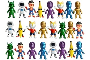 JIUMAOCLEU 24PCS/Set Stumble Guys Figure, Anime Action Figure 6-7cm mini giocattoli modello decorazioni per torte, carattere casuale, ogni figura include 3 carte