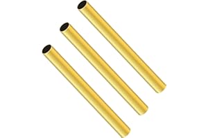 LAVMHAB Messingrohr 9mm OD/Außendurchmesser x 0,3mm Wandstärke, 200mm Länge, Nahtlos Rundrohr aus Messing, Runde Messing Rohre für Bastelarbeiten (3 Stück)