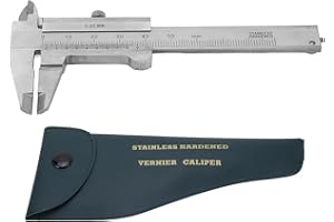 Risegun Pied à Coulisse Vernier, 0-50mm Pied a Coulisse Outil de Mesure, portable vernier en acier inoxydable Pour Bijoux, Pierres Précieuses, Pièces De Monnaie, Antiquités