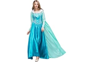 OwlFay Adult Cinderella Elsa Costume Fancy Dress Women Princess Party Halloween Carnival Dress S-2XL