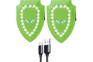 ‎ZLCBBD ZLCBBD Blinklicht Schulranzen-LED USB Blinklicht Kinder Schulranzen Reflektor Sicherheitslicht Geeignet für Schultaschen Rucksäcke Joggen Camping Hundespaziergang Kajakfahren Kleidung Anclipsen 2 in 1