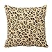 Produktbild Khaki and Brown Leopard Print Decorative Square Throw Pillow Case Cover Animal Pattern Zippered 18X18 Inch Two Sides