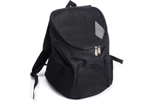 Homieco Zaino per Cucciolo e Gattino, Zaino per Animali Domestici, Borsa da Trasporto per Gatto Cane Fino a 3 kg, Sacca da Trasporto per Gatto e Cane per Viaggio / Escursionismo / Campeggio