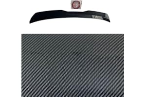 Lidzopas Auto Heckspoiler, Autodach Spoiler Lippe Streifen Spoiler Heckklappenverkleidung mit Klebeband, 99 x 9,5 cm, Kohlefaser-Textur, Schwarz