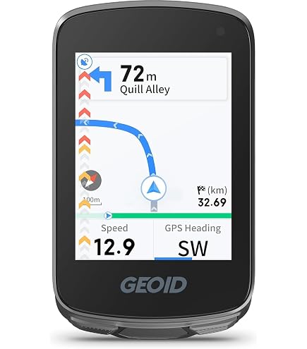 GEOID CC600 GPS Fahrradcomputer, 2,4-Zoll-Farbbildschirm, Kabellos Wasserdicht Fahrrad Tacho, Streckennavigation, Benutzerdefinierte Daten, Mehrere Sprachen, WiFi&Bluetooth&ANT+ Sport & Freizeit