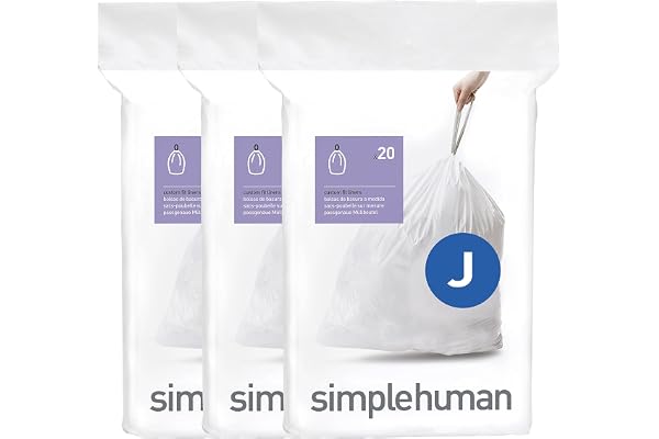 Simplehuman – CW0259 – 3 paket med 20 papperskorgar – 30L/45L – Kod J.