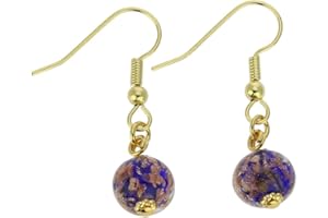 GlassOfVenice Donne Orecchini delle Palle della Luce delle stelle - Blu di Marina militare Blu