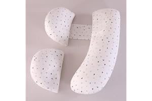 ‎GKXLH Schwangerschaftskissen zum Schlafen - Schwangerschaftskissen Unterstützung für Rücken, Hüften, Beine, weiches Mutterschaftskissen für Schwangere, abnehmbarer und verstellbarer Doppelkeil mit