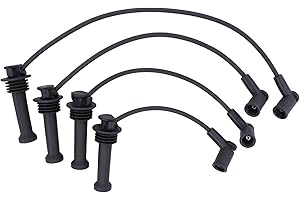 HouYeen 4PCS Spark Plug Ignition Lead Wire Set for C max Mk2 Focus Mk3 Mondeo Mk4 Fiesta Mk5 C30 S40 V50 Maz-da 2 1335377