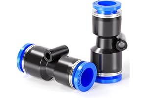 TAILONZ PNEUMATIC Straight 2 Ways 10mm-6mm Tube OD Push to Connect Tube Quick Fittings Push Lock PG10-6 (Pack of 10)