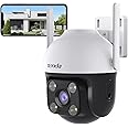 Tenda 360° Security Camera Outdoor with 30m Color Night Vision, PTZ CCTV WiFi Camera with 2-way Audio, AI Human Detection& Alarm, APP Control, IP66 Weatherproof, Works with Alexa (CH3 1080P)