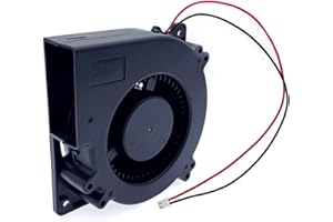 JZK 12x12x3.2cm, 120mm 12V Blower fan 3000 RPM, 120x120x32mm brushless DC Cooling Fan, High Air Volume and High Speed Furnace Turbo Air Blower for BBQ, DIY Ventilation Exhaust Fan