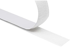 ‎KLEBERINO KLEBERINO Klettband selbstklebend | Hakenband und Flauschband | Klettverschluss zum Kleben | Hohe Verschlusskraft in Industriequalität (weiß, 10mm x 3m)