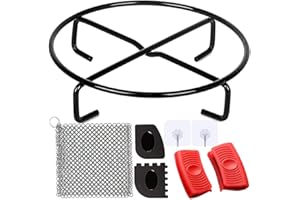 TOTONY Dutch Oven Untersetzer, Ständer, Feuertopf Untersetzer, Ringreiniger, Gusseisen Reiniger, Dutch Oven Zubehör für BBQ, Camping