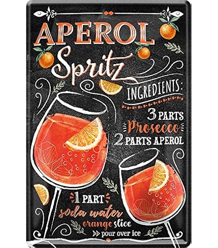 SmartCows Targa In Metallo Vintage 20x30cm Con Ricetta Cocktail Al Rum | Decorazione Da Parete Per Bar E Cucina