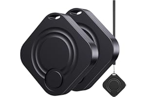 IFMDA Smart Tag - Air Tracker Tag 2er Pack Kompatibel mit Apple Wo ist? APP(iOS 14.5+ NUR), Wasserdichter Bluetooth-Schlüsselfinder, Gegenstandssucher für Geldbörse, Gepäck, Austauschbare Batterie, Schwarz
