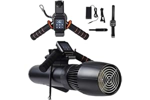 GEJLELDS Scooter subacqueo da 10 km/h, 500 W, Motore RC SUP, Interruttore a 10 velocità, profondità 40 m, Monopattino per Piscina e Mare, per tavola da Surf Jet, Borsa Impermeabile 30 m,4400mAh