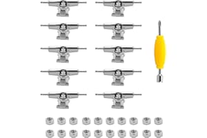 Nagoyuki 10 Pcs 29mm Fingerboard Trucks Finger Skateboard Deck with Nuts with Spanner Screwdriver for Finger Skateboards