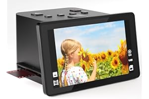 EYESEN Slide & Negative Scanner Digital Film Scanner with Large 5" LCD Screen,Negatives Film and Slide Digitizer Convert Color & B&W Negatives & Slides 35mm, 126, 110 Film & Super 8 Slide to 22MP JPEGs