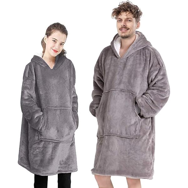 Couverture à Capuche Requin - Sweat Polaire Réversible - Unisexe Adulte - Chaud Et Drôle - Cadeau Original