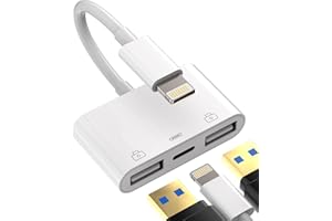 ZOYUZAN Lightning auf USB Und Charging Adapter(3 In 1)OTG 3.0 Stick für iPhone14 13 Laden Klinke Kabel für Apple MFI Certified Digital Kamera Card Tastatur Anschluss Buchse USB-A Kartenleser Splitter für iPad