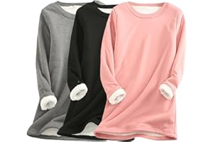 Wyongtao Lot de 3 Pull Cachemire Femme,Pull Femme Hiver 2025 Chaud et Confortable Sweat Femmes Polaire Décontracté et Polyvalent Pullover Femmes Chic et Élégant Sweatshirt Casual Grande Taille