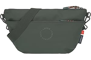 LÄSSIG Bolsa bandolera organizadora para cochecito de bebé bolsa para cochecito incl. fijación/Buggy Bum Bag dark olive