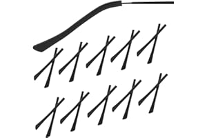 LUSOFIE 10 Paia Terminali Aste Copri Occhiali di Ricambio Gambe a Specchio Punte per Occhiali in Silicone Manicotti per le Orecchie Tubi a Specchio Morbido Antiscivolo Sottili Gambe in Metallo Nero