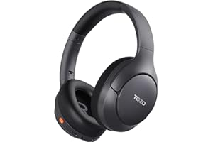 TOZO HT3 Hybrid Noise Cancelling, ANC, 90 godzin odtwarzania, Bezprzewodowy zestaw słuchawkowy Bluetooth nauszniki, Dźwięk Przestrzenny, AI Chat z 5 mikrofonami, Obsługuje podwójne połączenie