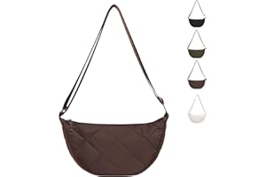 LOCCY Damen Halbmond Crossbody Schultertasche,Nylon Tragbare Halbmond Tasche,Halbmond Schultertasche mit Verstellbarem Gurt