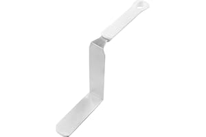 Dr. Oetker Winkelpalette extra hoch, Streichmesser zum Dekorieren und Verzieren von Torten, Küchenhelfer mit Funktionsteil aus Edelstahl, hochwertiges Glasurmesser(Farbe: Weiß/Silber),Menge:1Stück