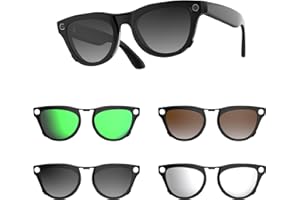RCSTYLE HiBloks 4Pcs Polarized Clip-on for Ray-Ban Meta Skyler Gen 2 (RW4010/RW4014 52-20), Discoloration Clip Compatible with Meta Skyler Gen 2 Smart Glasses Color Changing Clip Set (Silver+Gray+Brown+Green)