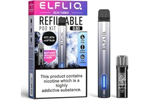 SURVIVAL BOYZ Elf Bar Elfa Turbo Pod Vape Kit [Aurora Black] - Available in 5 colours - 550mAh Long-Lasting Battery, 2A Fast Charging (30 Min), 18W Turbo Mode, LED Indicator - Works with all Elfa Pods - No Nicotine