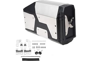 ‎GIDIBII GIDIBII Motorrad Werkzeugkasten Linke Seitenhalterung Edelstahl Werkzeug Boxen Kompatibel mit BMW R1250GS / Adventure,R1200GS / Adventure 2003-2023 (Silber)