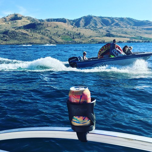 draußen Getränkehalter von SunChaser – hält Tasse, hält Dosen, hält Flaschen, hält Poolbecher – Spaß Bier Geschenk – grau - 3