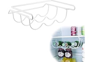 Esmula 1 Stück Universal Kühlschrank Flaschenhalter für 3 Flaschen für große Kühlschränke, Universal-Flaschenhalter zum Einhängen unter einem Kühlschrank-Fach