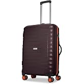 Aristocrat Altitude 8-Wheel Medium Size Hard Case Trolley Bag, Brown | Durable Polypropylene Case, Spacious, Combination Lock