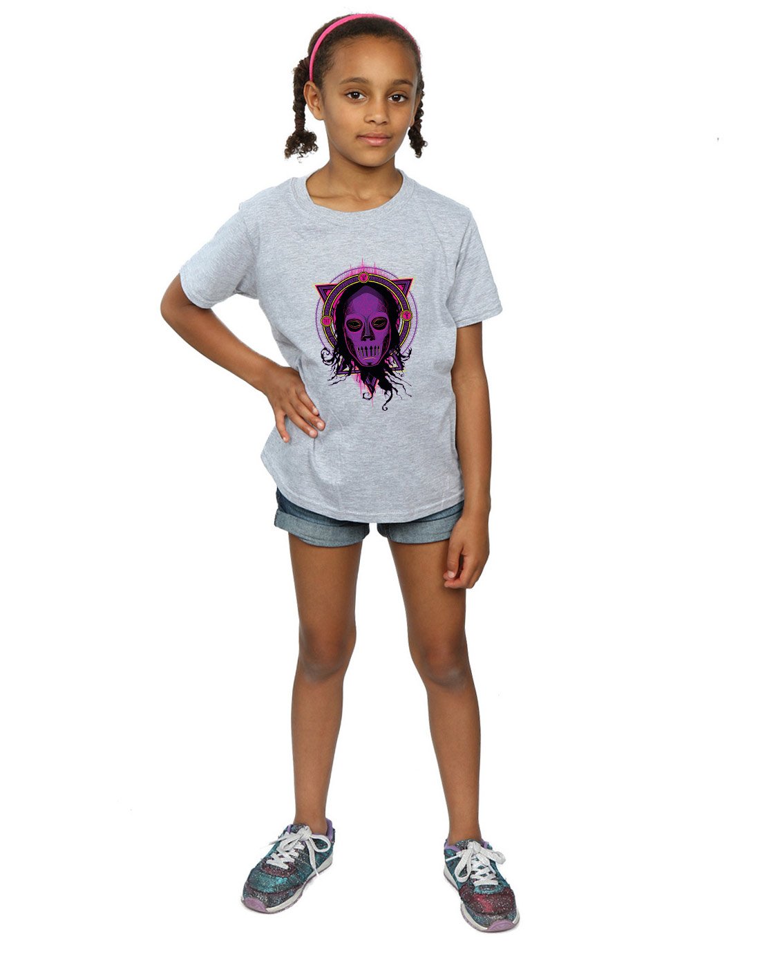 Absolute-Cult-Harry-Potter-Mdchen-Neon-Death-Eater-T-Shirt