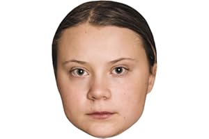 CELEBRITY CUTOUTS Greta Thunberg (Serious) Mascaras de personajes famosos, caras de carton