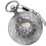LANCARDO Taschenuhr Vintage Herren Damen Uhr Analog mit Metall Kette Weihnachten Geschenk LCD100904
