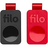 Filo Tag - Localizzatore Bluetooth - Trova Oggetti Compatibile con iOS e Android - 1Rosso+1Nero